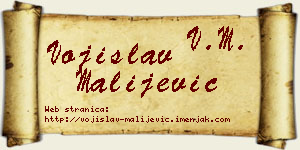 Vojislav Malijević vizit kartica